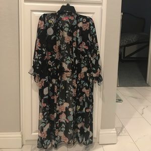 Sheer button up dress or wear as a kimono